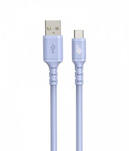 Kabel USB-USB C 1m silikonowy fioletowy