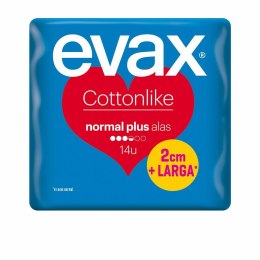 Podpaski Normal bez Skrzydełek Evax Cotton Like Plus (14 uds)