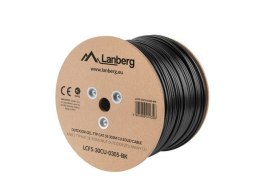 Kabel FTP Lanberg LCF5-30CU-0305-BK (F/UTP, RJ45 - F/UTP, RJ45 ; FTP; 305m; kat. 5e; kolor czarny)