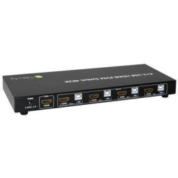 TECHLY PRZEŁĄCZNIK KVM HDMI/USB 4X1 Z AUDIO 4KX2K IDATA KVM-HDMI4U