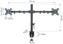 TECHLY PODWÓJNE RAMIĘ BIURKOWE 2X LED/LCD 13-27 CA