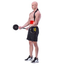 Przyrząd do ćwiczenia mięśni bicepsów-Arm blaster czerwony HMS ABX02