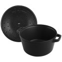 Zestaw 3 naczyń żeliwnych z pokrywką STAUB 40508-386-0 - czarny 24 cm