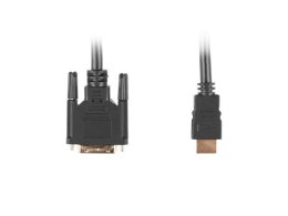 Kabel Lanberg CA-HDDV-10CC-0030-BK (HDMI M - DVI-D (18+1) M; 3m; kolor czarny)