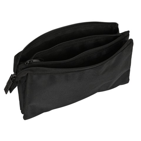 Piórnik Potrójny Marvel Czarny (22 x 12 x 3 cm)