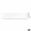 Talerz Quid Chef Baguette Ceramika Biały (25 x 12 cm) (Pack 6x)