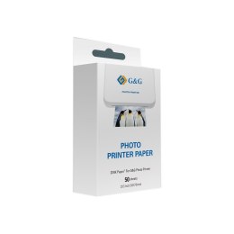 ZINK GG-ZP023-50 Papier fotograficzny do drukarek Canon, G&G, Huawei, HP, Polaroid, Xiaomi (50 mm x 76 mm; 50 szt)
