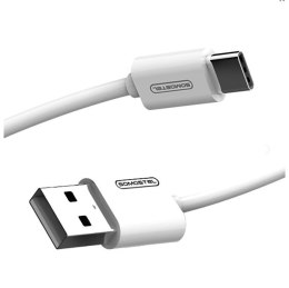 SOMOSTEL KABEL USB TYP-C 3A SOMOSTEL BIAŁY 3100MAH QUICK CHARGER 1.2M POWERLINE SMS-BP02 WHITE