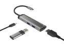 Stacja dokująca Multi Port Fowler Slim USB-C PD, 2x USB 3.0, HDMI 4K