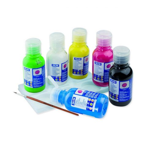 Tempera Milan 125 ml Niebieski Biały Wielokolorowy Farba