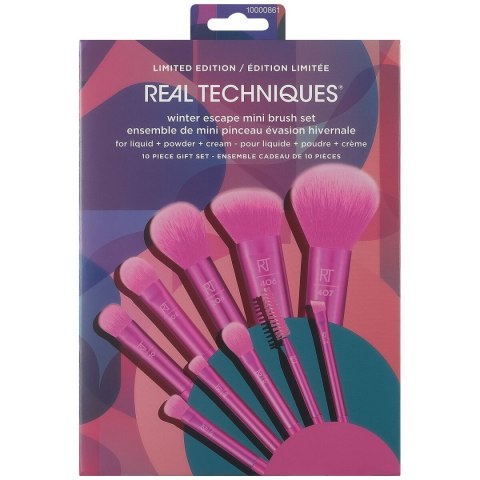 Zestaw Pędzli do Makijażu Real Techniques Winter Escape Mini Brush 10 Części