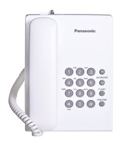 Telefon przewodowy Panasonic KX-TS 500PDW Biały