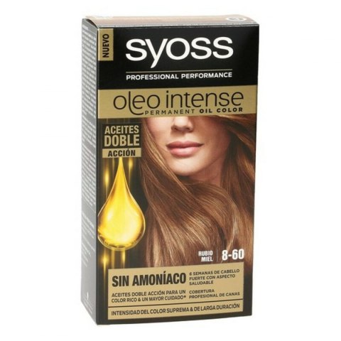 Trwała Koloryzacja Syoss Olio Intense Bez amoniaku Nº 8,60 Miodowy Blond