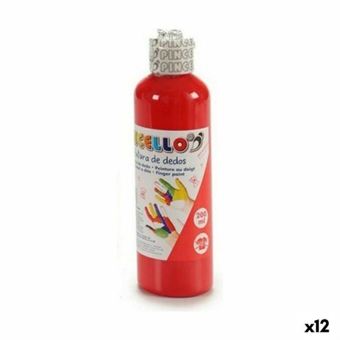 Malowanie palcami Pincello Pomarańczowy 200 ml (12 Sztuk)