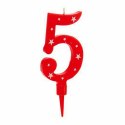 Świeca Cyfry 5 (12 Sztuk)