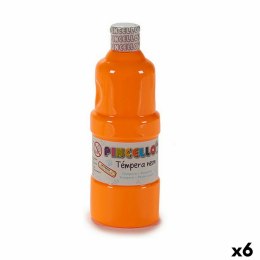 Tempera Neon Pomarańczowy 400 ml (6 Sztuk)