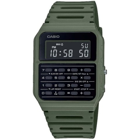 Zegarek Unisex Casio CALCULATOR Czarny Kolor Zielony