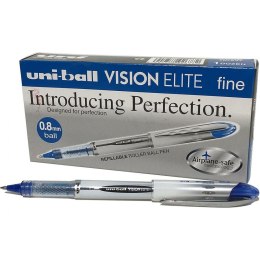 Długopis z płynnym atramentem Uni-Ball Vision Elite 0.8 Niebieski 0,6 mm (12 Części)