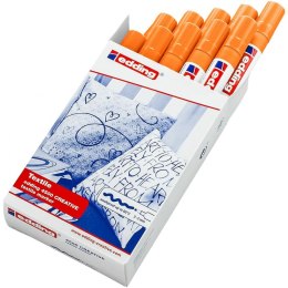 Marker permanentny Edding 4500 Materiałowy Fluorescencyjne Pomarańczowy (10 Sztuk)