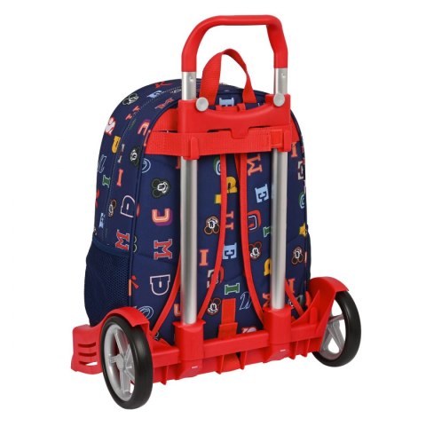 Torba szkolna z kółkami Mickey Mouse Clubhouse Only one Granatowy 33 x 42 x 14 cm