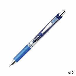 Długopis żelowy Pentel Energel XM Klick 0.7 Niebieski 12 Części