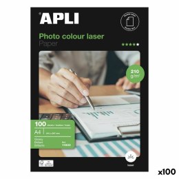 Błyszczący Papier Fotograficzny Apli Laser 100 Kartki Dwustronny A4 160 g/m2