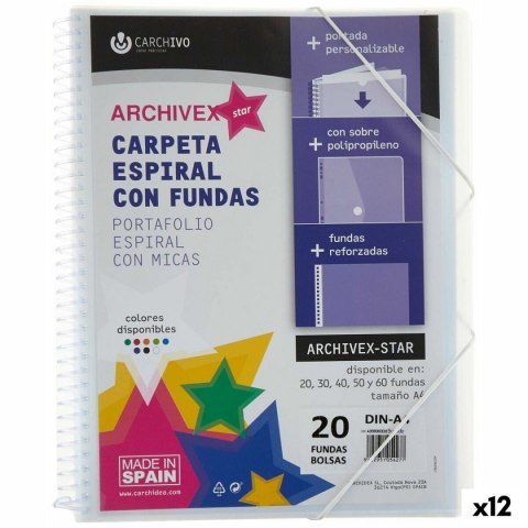 Folder organizacyjny Carchivo Archivex-Star 20 Obudowy A4 12 Części
