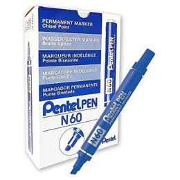 Marker permanentny Pentel N60 Niebieski 12 Części