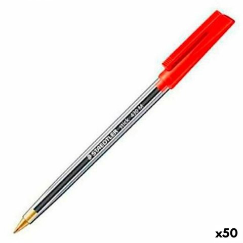 Pióro Staedtler Stick 430 Czerwony (50 Sztuk)