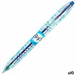 Długopis żelowy Pilot B2P 07 Chowany Niebieski 0,4 mm (10 Sztuk)