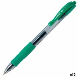 Długopis żelowy Pilot G-2 07 Kolor Zielony 0,4 mm (12 Sztuk)