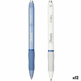 Długopis żelowy Sharpie S-Gel Biały Niebieski 0,7 mm (12 Sztuk)