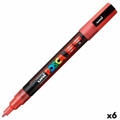Marker POSCA PC-3ML Czerwony (6 Sztuk)