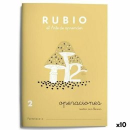 Notatnik do matematyki Rubio Nº2 A5 hiszpański 20 Kartki (10 Sztuk)
