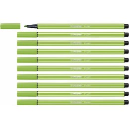 Mazaki Stabilo Pen 68 Jasny Zielony (10 Części)