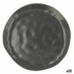 Płaski Talerz Bidasoa Cosmos Czarny Ceramika Ø 26 cm (12 Sztuk)