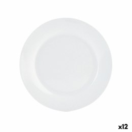 Płaski Talerz Quid Basic Biały Ceramika Ø 27 cm (12 Sztuk)