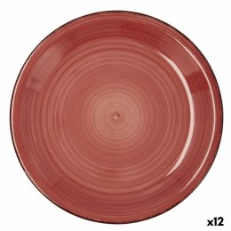Płaski Talerz Quid Coral Vita Czerwony Ceramika Ø 27 cm (12 Sztuk)