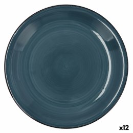Płaski Talerz Quid Zafiro Vita Niebieski Ceramika Ø 27 cm (12 Sztuk)