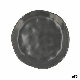 Talerz deserowy Bidasoa Cosmos Ceramika Czarny (20 cm) (12 Sztuk)
