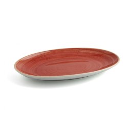Półmisek Kuchenny Ariane Terra Owalne Ceramika Czerwony (Ø 32 cm) (6 Sztuk)