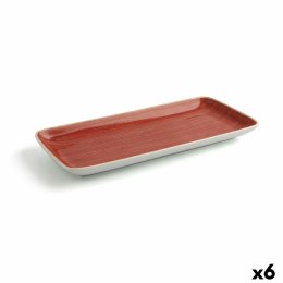 Półmisek Kuchenny Ariane Terra Prostokątny Ceramika Czerwony (36 x 16,5 cm) (6 Sztuk)
