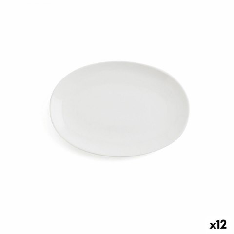 Półmisek Kuchenny Ariane Vital Coupe Owalne Biały Ceramika Ø 21 cm (12 Sztuk)