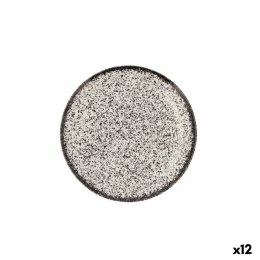 Płaski Talerz Ariane Rock Czarny Ceramika Ø 21 cm (12 Sztuk)