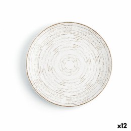 Płaski Talerz Ariane Tornado White Dwuowy Ceramika Ø 18 cm (12 Sztuk)