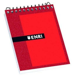Notes z Nadrukiem ENRI Czerwony 80 Kartki 4 mm (10 Sztuk)