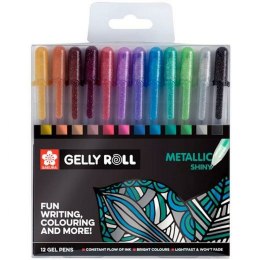 Zestaw długopisów Talens Sakura Gelly Roll Metallic 12 Części