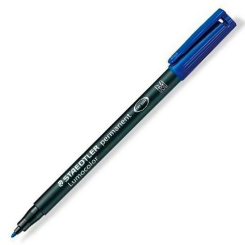 Marker permanentny Staedtler Lumocolor 317-3 M Niebieski (10 Sztuk)