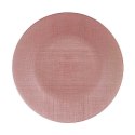 Płaski Talerz Różowy Szkło 32,5 x 2 x 32,5 cm (6 Sztuk)