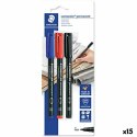 Zestaw markerów Staedtler Lumocolor 317-S Wielokolorowy 10 Części (15 Sztuk)